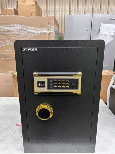 DNYKER Fireproof and Waterproof Safe Box, 2.05 Cubic Feet Digital Keypad Combination Lock Cabinet with Two Ways to Open, Black Anchoring Security Safe for Home Office Hotel**New**