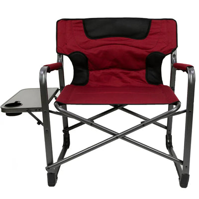 Ozark Trail XXL Folding Padded Director Chair with Side Table, Red**New**