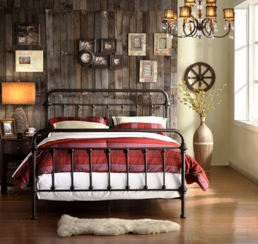 Weston Home Nottingham Metal Queen Bed, Antique Dark Bronze- NEW IN BOX!!!