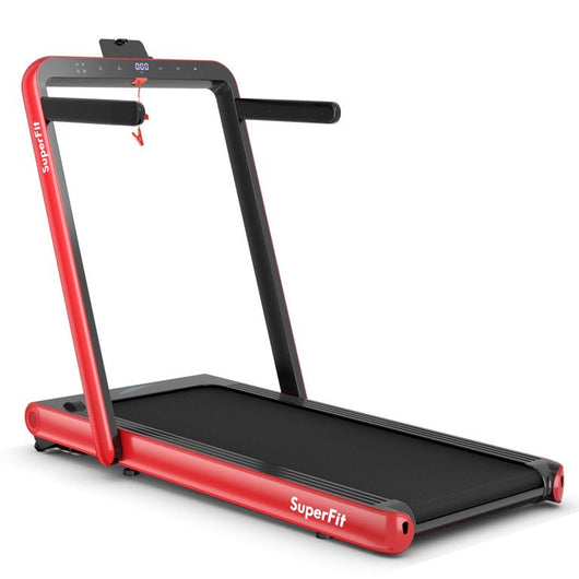 Superfit 2.25HP 2 in 1 Folding Under Desk Treadmill W/ Speaker Remote Control Red**New**