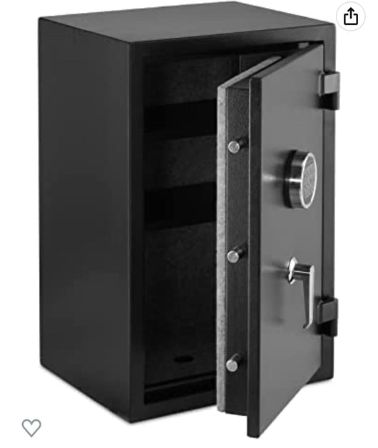 Amazon Basics Fire Resistant Security Safe with Programmable Electronic Keypad - 2.1 Cubic Feet, 16.93 x 25.98 x 13.8 inches