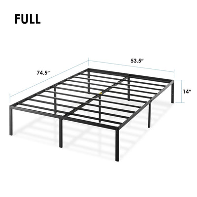 Best Price Mattress 14 Inch Metal Platform Beds w/Heavy Duty Steel Slat Mattress Foundation (No Box Spring Needed), Black**New in box**