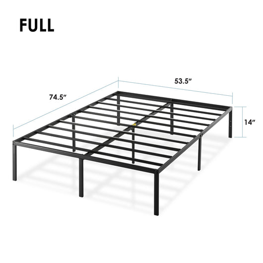 Best Price Mattress 14 Inch Metal Platform Beds w/Heavy Duty Steel Slat Mattress Foundation (No Box Spring Needed), Black**New in box**