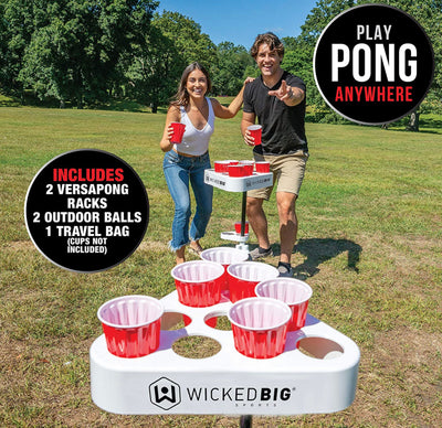 Versapong Portable Beer Pong Table/Tailgate Game with Backpack Carry Case- Lightly Used, Missing Balls