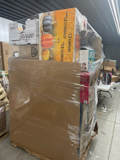 Jumbo huge liquidation pallet- over 7 ft tall !  Pallet number 8751