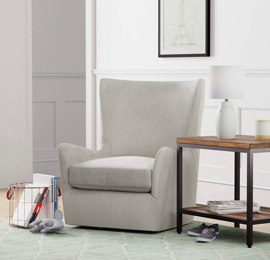 Stone & Beam Kingsepp Upholstered Glider, 30.7"W, Navarro Oyster  brand new
