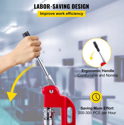 VEVOR Button Maker 1 inch Button Badge Maker 25 MM Pins Punch Press Machine 500 PCS Free Button Parts + Circle Cutter- NEW IN BOX!!!!