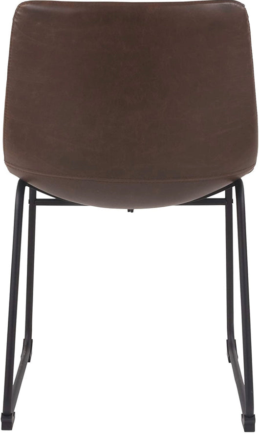 REDUCED!!! Signature Design by Ashley Mid Century Centiar Dining Bucket Chair Set of 2, Black and Brown- NEW IN BOX!!!