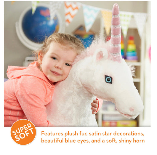 Melissa & Doug Giant Unicorn - Lifelike Stuffed Animal (over 2 feet tall)- brand new