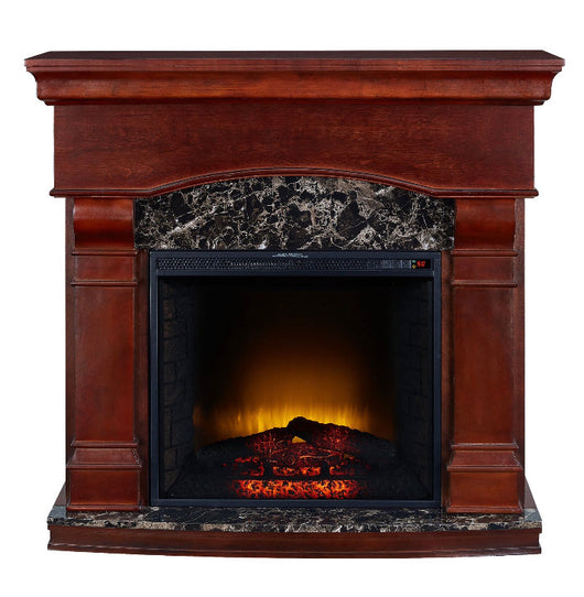 Bold Flame 47” Electric Fireplace in Walnut!! NEW & ASSEMBLRD - SEE PHOTOS