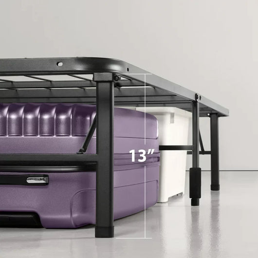 Zinus 14" Black Metal SmartBase® Tool-Free Assembly Mattress Foundation, Twin**New in Box**
