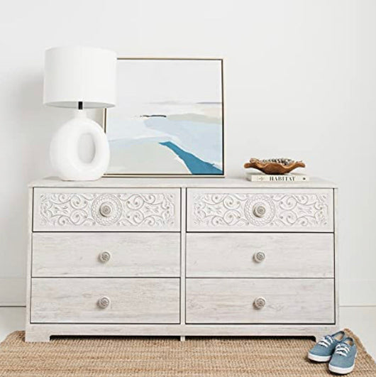 Signature Design by Ashley Paxberry Boho Dresser, Whitewash!! NEW IN BOX!!