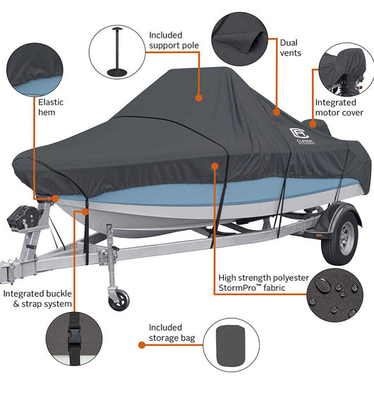 Classic Accessories StormPro Heavy-Duty Center Console Boat Cover**New In box**