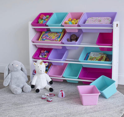 Humble Crew, White/Blue/Pink/Purple Extra-Large Toy Organizer, 16 Storage Bins- NEW IN BOX!!!!