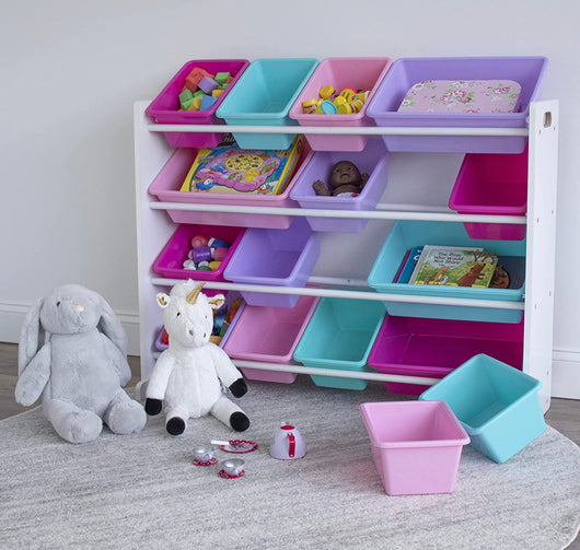 Humble Crew, White/Blue/Pink/Purple Extra-Large Toy Organizer, 16 Storage Bins- NEW IN BOX!!!!