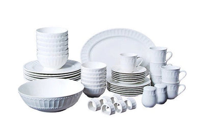 Gibson Home Regalia 46-Piece Dinnerware and Serve ware Set, Service for 6- NEW IN BOX!!!