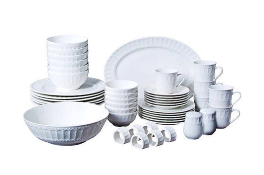 Gibson Home Regalia 46-Piece Dinnerware and Serve ware Set, Service for 6- NEW IN BOX!!!
