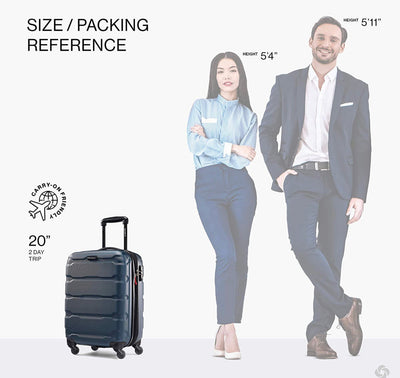 Samsonite Omni PC Hardside Expandable Luggage with Spinner Wheels, 3-Piece Set (20/24/28), Navy- NEW OUT OF BOX!!!