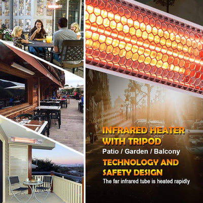 KAPAS 1500W Indoor/Outdoor Halogen Infrared Electric Space Heater, Wall Mounted, Remote Control!  -Brand new in the box