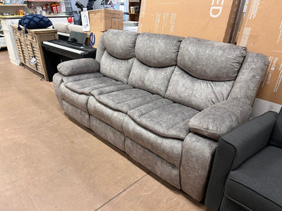Lexicon Warrenton Faux Suede Manual Double Reclining Sofa, 87.5" W, Brown!  -Brand new out of the box