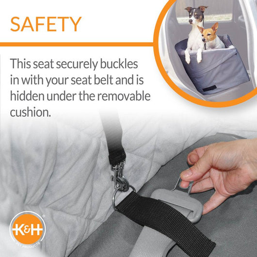 K&H Pet Products Bucket Car Booster Seat, Gray, Large**New in box**