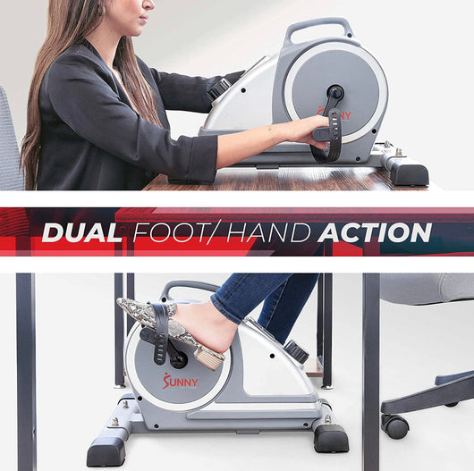 Sunny Health & Fitness Mini Exercise Bike Peddler w/ Adjustable Resistance- NEW AND ASSEMBLED!!!!