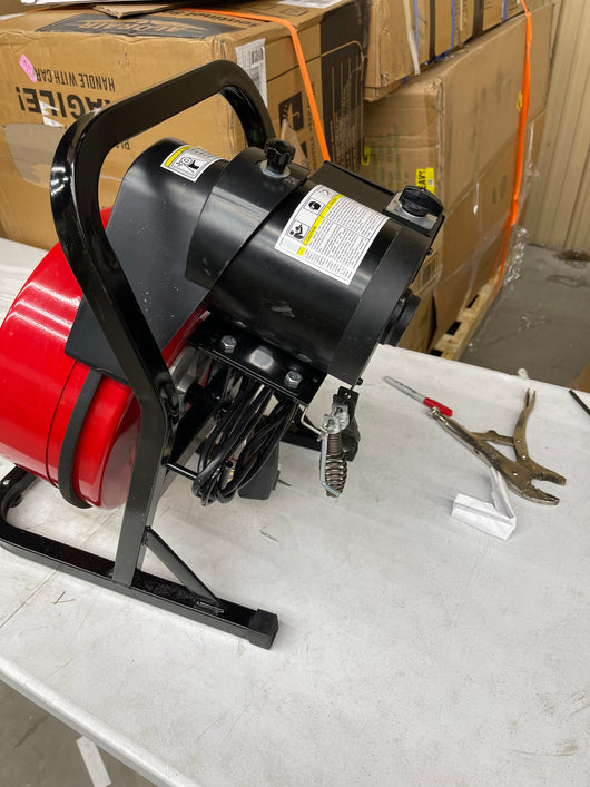 VEVOR 50FTx1/2Inch Drain Cleaner Machine Electric Drain Auger with 4 Cutter & Foot Switch Drain Cleaner Machine Sewer Snake Drill Drain Auger Cleaner for 1" to 4" Pipes- slightly used