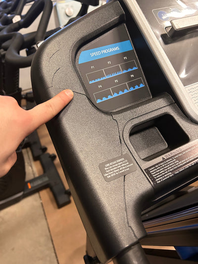 XTERRA Fitness TR Folding Treadmill! (NEW & ASSEMBLED - CRACKED PLASTIC - PHOTOS SHOWN) **You will need a truck or trailer to pick this item up!!!**