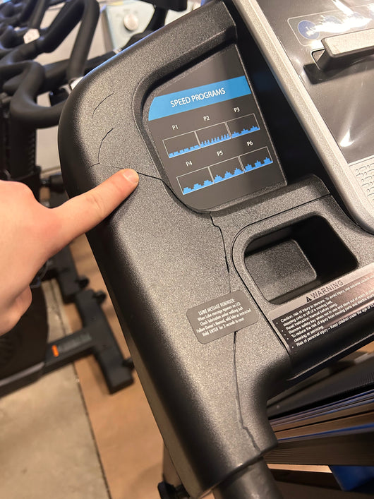 XTERRA Fitness TR Folding Treadmill! (NEW & ASSEMBLED - CRACKED PLASTIC - PHOTOS SHOWN) **You will need a truck or trailer to pick this item up!!!**