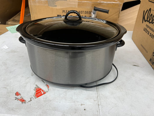 Crockpot 8 Qt. Countdown Slow Cooker - Dark Stainless Steel- Lightly Used, Very Clean!!!