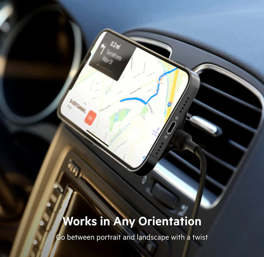 Belkin Magnetic Wireless Car Charger - MagSafe Compatible Car Mount Wireless Charger - Air Vent Mount With Included Power Supply for iPhone 14, iPhone 13 & iPhone 12 - Car Magnetic Phone Mount Charger- NEW IN BOX!!!