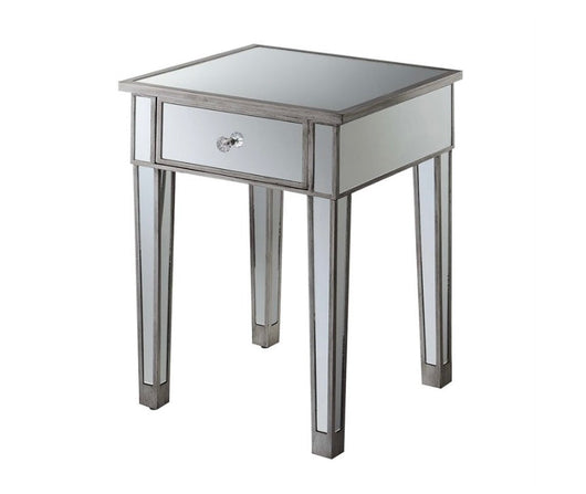Convenience Concepts Gold Coast Mirrored End Table with Drawer- NEW AND ASSEMBLED!!!