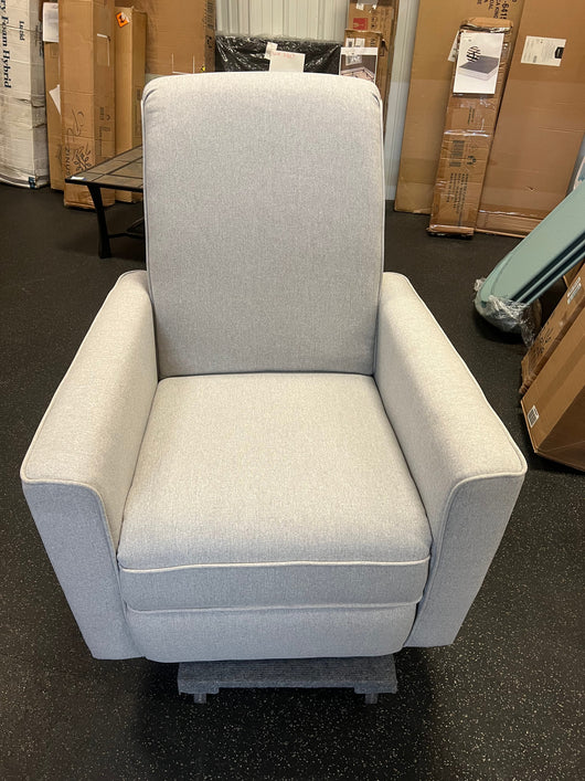 SET OF 2 Evolur Raleigh Upholstered Plush Seating Glider Swivel, Rocker, Recliner, Glider for Nursery in Light Grey, Greenguard Gold Certified, Modern Nursery Recliner, Environmentally Conscious Glider, Set of 2!! NEW OUT OF BOX!!