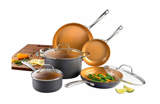 Gotham Steel Pro Non-Stick 8-piece Hard Anodized Cookware Set- NEW IN BOX!!!