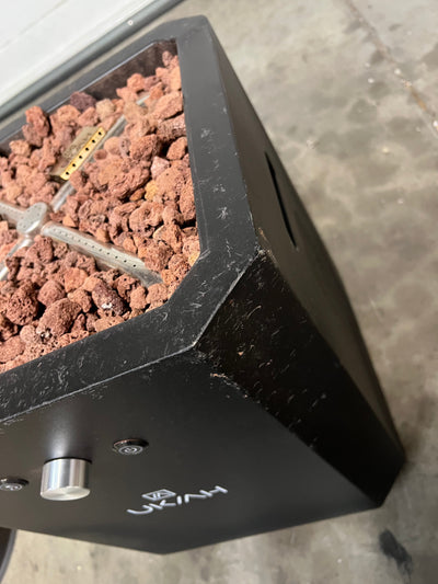REDUCED!!! Ukiah Note Portable Audio Propane FirePit with Beat to Music Technology!! NEW OUT OF BOX, TESTED WORKS GREAT(HAS SCRATCHES FROM SHIPPING)!!