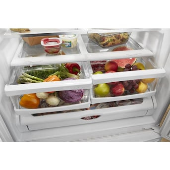 Whirlpool  25.2-cu ft French Door Refrigerator with Ice Maker (Fingerprint Resistant Stainless Steel) ENERGY STAR- new - scratch and dent unit