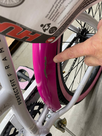 Fairmont Kids' Cruiser Bike, White, 24-inch- pink and white - new and assembled- scratch and dent