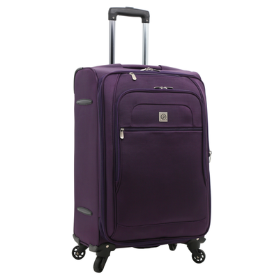 Protege Jumbo 32" Arendale Luggage, Softside Rolling Spinner Upright, Purple- NEW (minor rips/frays)