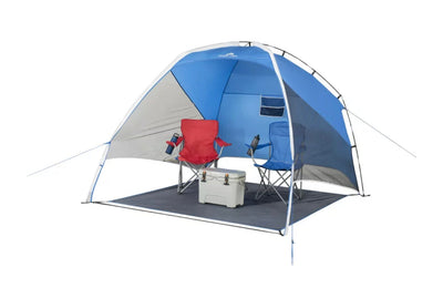 Ozark Trail Sand Island 7.5' x 7.5' Sunshade Beach Tent, with UV Protection and Hidden Pocket- IN CARRY BAG
