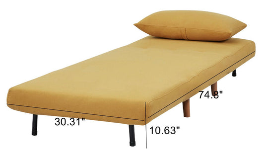 A&D Home Tustin Convertible Chair, Mustard Yellow!! NEW IN BOX!!