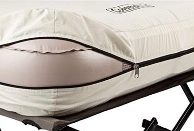 Coleman Cot and Thick Queen Air Mattress Combo Side Tables, Pump Included- NEW IN CARRY BAG!!!!
