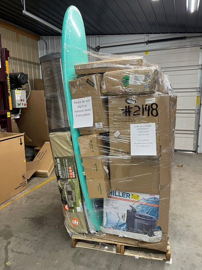 Jumbo huge liquidation pallet- over 7 ft tall ! Pallet number 2148