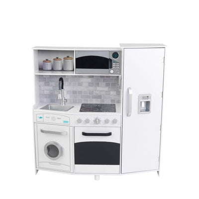 REDUCED!!! KidKraft Large Wooden Play Kitchen with Lights & Sounds, Icemaker, Play Phone - White**New in Box**
