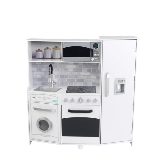 REDUCED!!! KidKraft Large Wooden Play Kitchen with Lights & Sounds, Icemaker, Play Phone - White**New in Box**