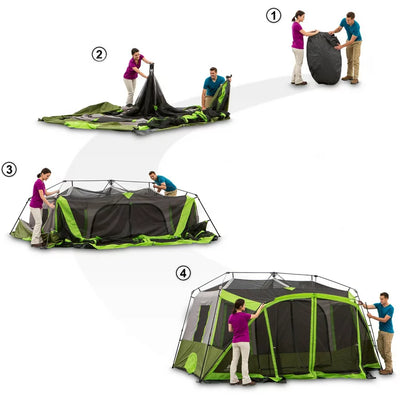 Ozark Trail 9 Person 2 Room Instant Cabin Tent with Screen Room**New in Box**