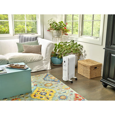 Comfort Zone 1200W, Electric Oil-Filled Radiant Portable Heater, White**New in Box**