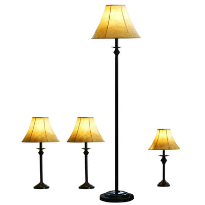 Better Homes & Gardens Traditional 4-Piece Table and Floor Lamp Set, Bronze**New in Box**