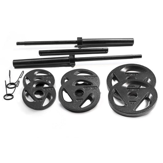 CAP Barbell Olympic Weight Set, 110 lbs.**New missing one weight clip**