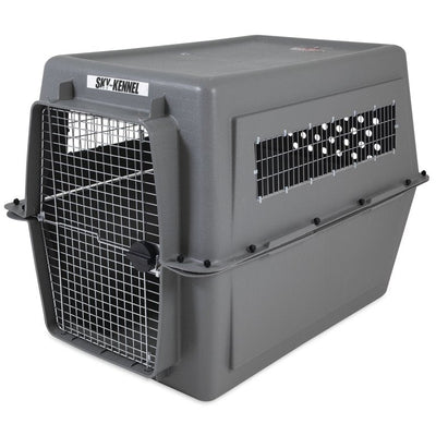 Petmate Sky Kennel Dog Travel Crate Jumbo, Light Gray- New (damaged from shipping)