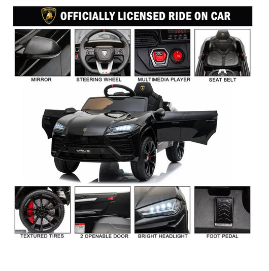 Lamborghini Urus 12V Electric Powered Ride on Car for Kids, with Remote Control, Foot Pedal, MP3 Player and LED Headlights- NEW AND ASSEMBLED!!!!